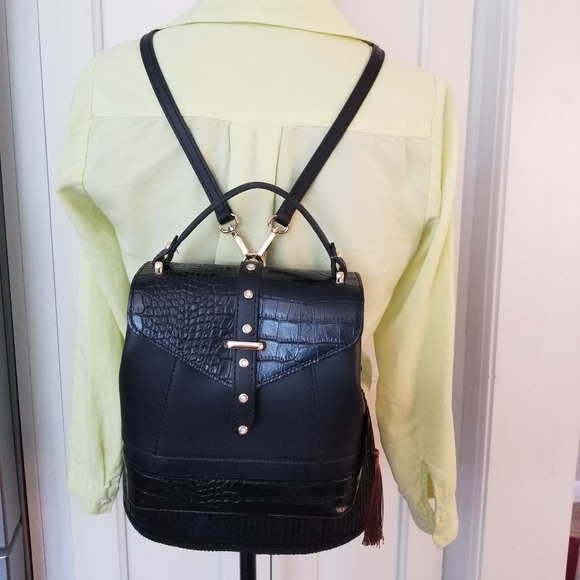 House of Harlow 1960 Handbags - NWT House of harlow 1960 Crystal Studded Black Backpack Shoulder Handbag